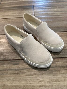 UGG Slip-On Suede Casual Sneakers — Cream